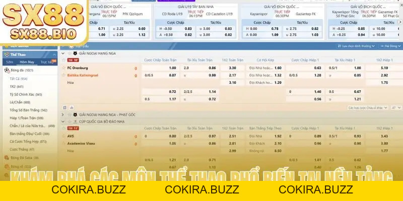 Thể Thao SX88 - Giải Mã Bí Quyết Thắng Lớn Mọi Kèo Cá Độ - COKIRA